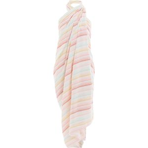 Knit Factory Viva Pareo - Sarong - Stranddoek - Strandlaken - Strandjurk voor Dames - Stola - XL Sjaal - Zomer Must-have - Sunny Pink - 100% Katoen