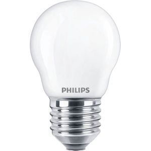 Philips Mat Kogel LED E27 - 4.3W (40W) - Warm Wit Licht - Niet Dimbaar - 2 stuks