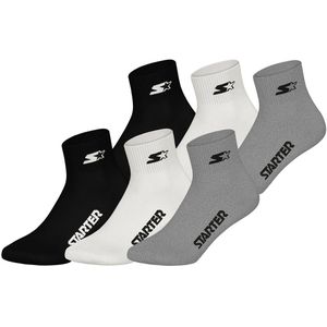 STARTER Quarter Socks - 6-pack - Grijs/Wit/Zwart - Maat 39/42