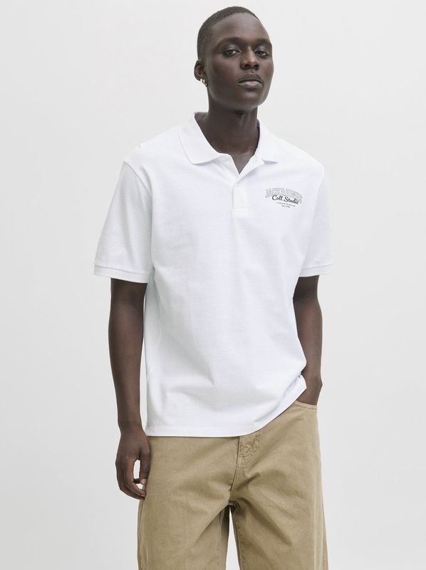 Poloshirt - Katoen - Kwartmouw - Logoprint - Normale Pasvorm