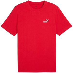 PUMA - T-shirt - Rood - Katoen - Korte Mouwen