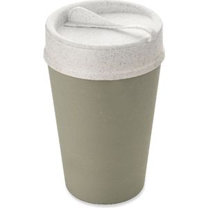 Dubbelwandige Koffiebeker met Deksel, 0.4 L, Organic, Cement Grijs - Koziol | Iso To Go