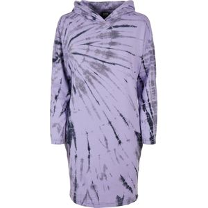 Urban Classics - Oversized Tie Dye Korte Jurk - Zwart - Katoen
