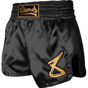 8 WEAPONS Strike Muay Thai Kickboxing Short Zwart Goud - S