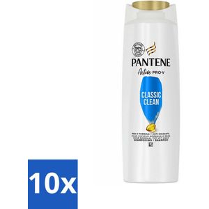 Pantene - Shampoo - Classic Clean - Verfrissende Reiniging - Voor Normaal Haar - 225 ml - Bulkverpakking - 10 stuks