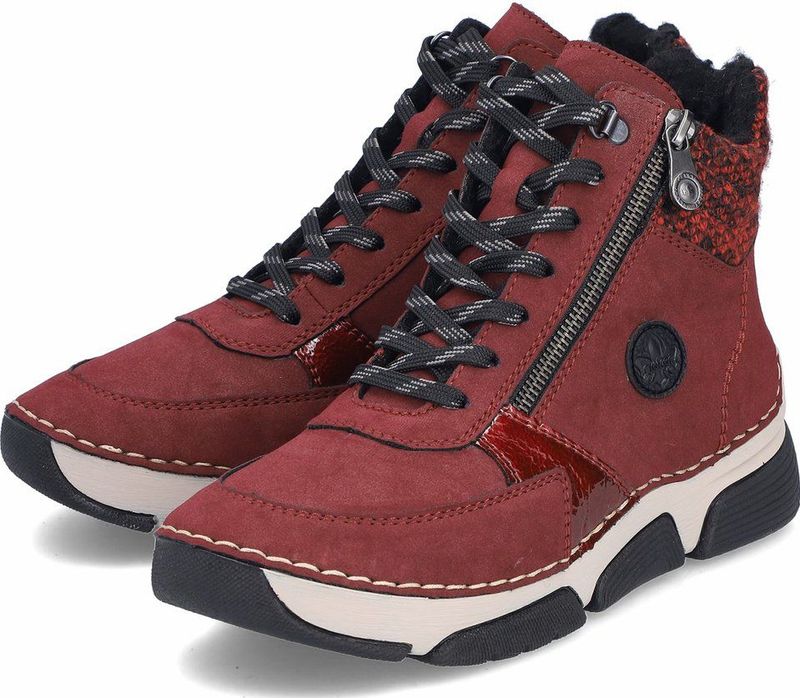 Rieker - Bottes à lacets - Rood - Sportschoenen