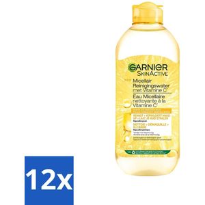 12 x Garnier - SkinActive - Micellair Water - Vitamine C - Reinigingswater - 400 ml - Micellair Water - Reinigingswater - Vitamine C - Garnier - Stralende Huid