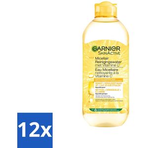 12 x Garnier - SkinActive - Micellair Water - Vitamine C - Reinigingswater - 400 ml - Micellair Water - Reinigingswater - Vitamine C - Garnier - Stralende Huid