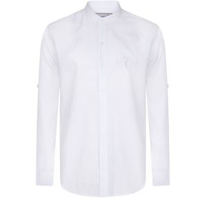 Felix Hardy Linnen Katoen Blend Shirt - Overhemd Heren Wit - M
