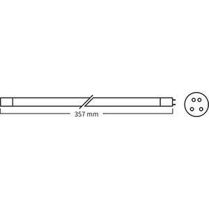 40 Watt - T5 - Witte fitting - lengte 357mm - UVC High Output Vervangingslamp