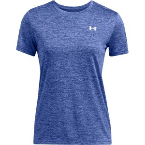 Under Armour Tech Short Sleeve Crew-neck- Twist Dames Sportshirt - Blauw - Maat L