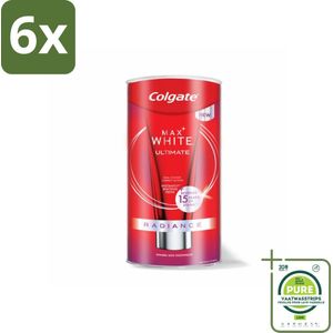 Colgate - Tandpasta - Max White - Ultimate Radiance Whitening - 75 ml - Voordeelverpakking - 6 stuks - Tandpasta - Tanden bleken