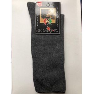 Katoenen zonder elastiek/diabetes sokken heren - 40/46 - 5 paar - donkergrijs