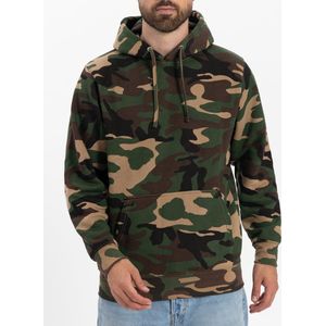 Groene Camouflage Hoodie heren met capuchon - Maat 5XL