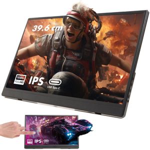 IPS Portable Game Monitor - Touchscreen - Beeldscherm 15.6 Inch - HDMI & USB-C - Full HD - Computerscherm - Draagbare Monitor