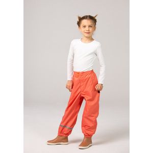 Ducksday - Regenbroek - Waterdicht - Ademend - Reflecterend - Unisex - Coral - Maat 86-92 - 2 jaar
