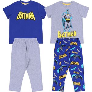 2 x Blauw en grijs Batman DC COMICS pyjama