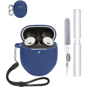 ByShane - Siliconen Beschermhoes voor Oordopjes - Duurzame en Milieuvriendelijke Bluetooth Oortelefoon Case met Precieze Gaten en Oplaadcompatibiliteit - Donkerblauw