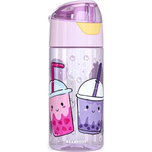 drinkfles -waterfles - schoolbeker - Bubble tea - 450ml - meisjes drinkbeker