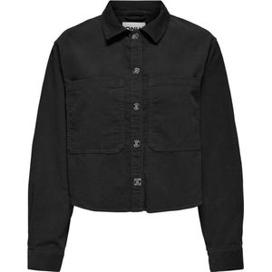 Only Onlnew Moxie L/s Cord Shirt Black ZWART S