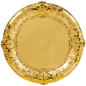 Dekoratief | Deco schaal, goud, PVC, 33x33cm | A259023