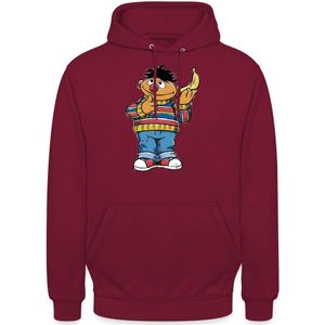 Sesamstraat Ernie met Banana Pose Hoodie Unisex
