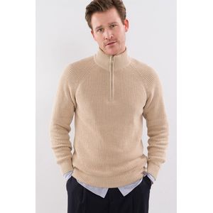 Loop.a Life | COTTON ZIP SWEATER | Sand