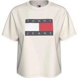 Tommy Jeans Bxy Flag Ext T-shirt Met Korte Mouwen Wit S Vrouw