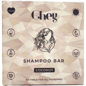Chey Solid Shampoo bar - Coconut  - Plastic vrij - Vrij van Parabenen/Sulfaat/Siliconen]