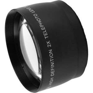Telephoto Lens - 2x Wide Angle Lens - Optical Glass - Camera Lens - Filter Diameter 55mm/2.2