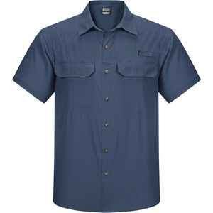 Heren Hemd Korte Mouwen met UV-bescherming - Vrijetijdshemd en Functioneel Wandelshem