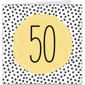 50 JAAR | verjaardagskaart / kaart met envelop | wenskaart voor 50e verjaardag
