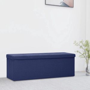 The Living Store Opbergbank - Halbank - 110 x 38 x 38 cm - Blauw