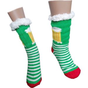 Kerstsokken - Warme wintersokken - Thermo - Gevoerd - Uniseks - Maat 39-46 -Huissokken - Antislip - Cadeau - Kerst