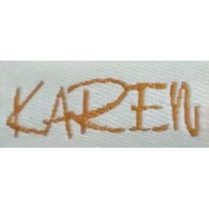 Karen Flower - Make-Up Etui - Zwart/Wit