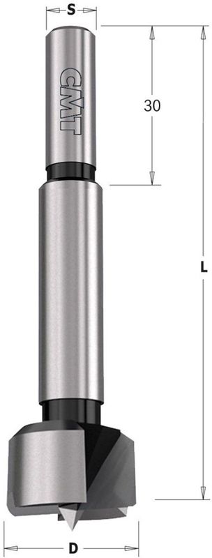 CMT - 537.200.31 - Vormboor - 20 mm - 8 mm Schacht - Rechtsdraaiend - Totale Lengte 8,5 cm