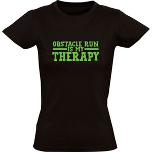 Obstacle run is my therapy Dames T-shirt - triathlon - sport - trainen - hindernis