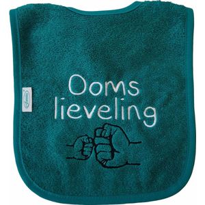 Lake green kleurige slab met ""Ooms lieveling"" - oom, kraamcadeautje, verjaardag, cadeautje, baby, groen