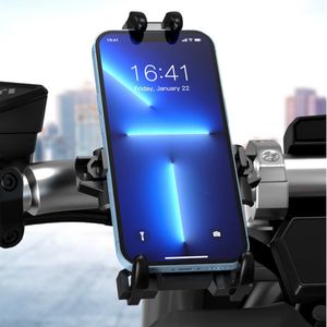 Telefoonhouder fiets - smartphone fietshouder - tot 6,5 inch - GSM houder - telefoonhouder motor - Zwart