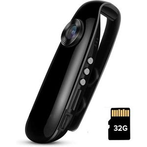 Bodycam - Action Cam - Spycam - Bewegingsdetectie - 180º Draaibare Lens - Bodycam Politie - Full HD - Zwart