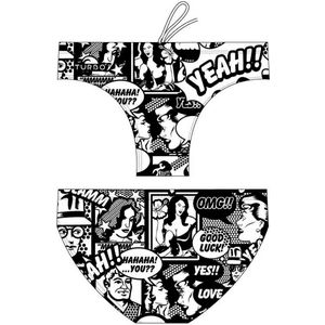 Turbo Yeah Comic Zwemslip Wit 5-6 Years Jongens