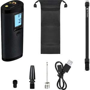 Somstyle Compressor Bandenpomp - Draagbare Luchtcompressor - Elektrische Fietspomp - Oplaadbaar - Geschikt voor Auto-, Motor- & Fietsbanden - Zwart