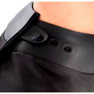 Professionele Kappersmantel met Rubberen Kraag – Waterafstotend Kapmantel voor Volwassenen – Verstelbare Sluiting – Zwart – Soluxry