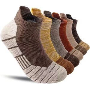 Sport en buiten overig - 6 paar Blauw wandel en hardloopsokken - van merinowol - werksokken voor mannen en vrouwen - ademend - compressie