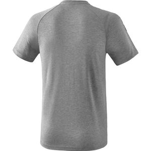 Erima Essential 5-C T-Shirt Grijs Melange-Zwart Maat S