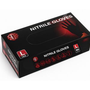Nitril Handschoenen Zwart – 10 Dozen x 100 Stuks – Maat L – 6 Mil Dik – Poedervrij & Latexvrij – Wegwerphandschoenen