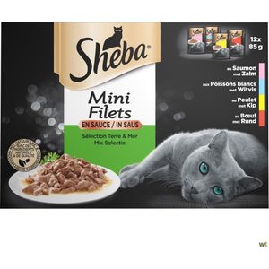 Sheba Selectie van de Chef Mini Filets in Saus - 24 x 85 gram