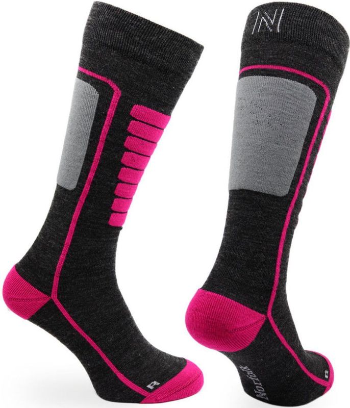 Norfolk - Courchevel - Skisokken - Roze - Merino Wol - Schokabsorptie