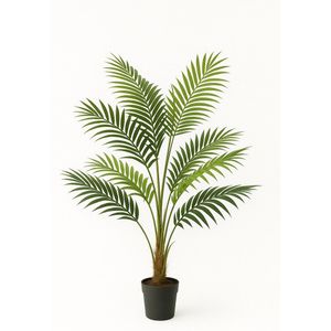 Kunstplant - palmboom - kunstplant in pot - voor binnen en buiten - 90 cm hoog inclusief pot - kunst boom