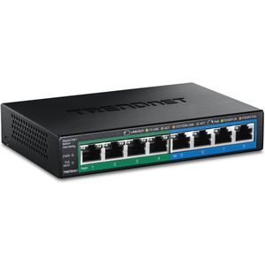 8-Poort Gigabit PoE+ Switch met 61W Stroombudget en Ventilatorloos Ontwerp